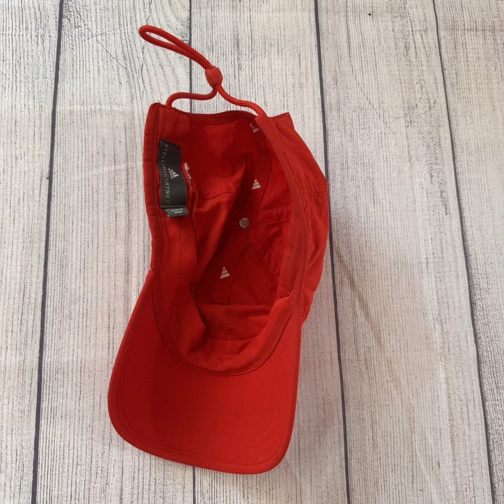 Adidas By Stella McCartney Red Baseball Cap Hat OSFM Adjustable Lightweight
